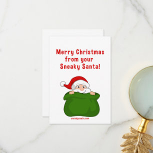 Agradecimiento Feliz Navidad desde tarjeta de 3.5" x 5" con sobre