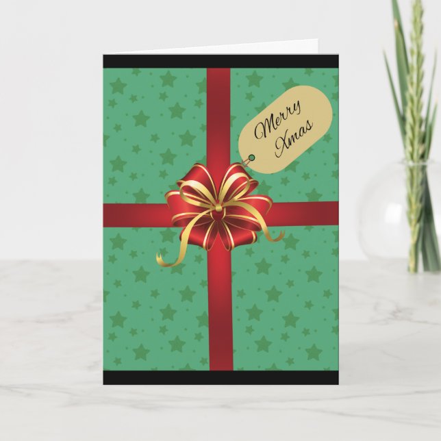 Agradecimiento Feliz Navidad regalo de vacaciones tarjeta de salu (Anverso)