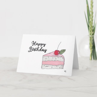 Agradecimiento Feliz pastel de cumpleaños 2 - Tarjeta