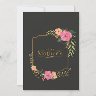 Agradecimiento Feliz primera tarjeta cardíaca del día de la madre