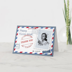 Agradecimiento Feliz Semana de las Enfermeras. Tarjeta de felicit
