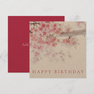 AGRADECIMIENTO FELIZ TARJETA DE CUMPLEAÑOS: CHERRY BLOSSOMS