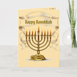 Agradecimiento Feliz tarjeta de felicitación de Hanukkah