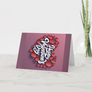 Agradecimiento Feliz tarjeta de San Valentín tarjeta rosa de amor