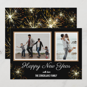 Agradecimiento Festividad de Año Nuevo con tarjeta de vacaciones 