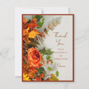 Agradecimiento Festividades de Acción de Gracias - Tarjeta de esp