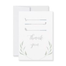 Fiesta de cumpleaños de golf - Tarjeta de agradeci