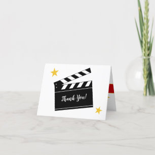 Agradecimiento Fiesta de regalo Tema de película Gracias Tarjeta 
