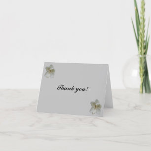 Agradecimiento Flor de magnolia blanca en blanco Tarjeta de agrad