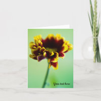 Flor de margarita roja y amarilla Tarjeta de salud