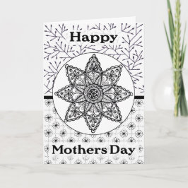 Agradecimiento Flor estrella de la tarjeta de Día de la Madre