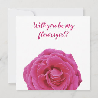 Agradecimiento Flor rosa rosa, ¿serás mi tarjeta de flor?