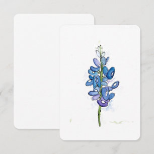 Agradecimiento Flor salvaje Bluebonnet cualquier tarjeta plana de