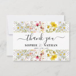 Agradecimiento Flor silvestre de primavera | Tarjeta de agradecim