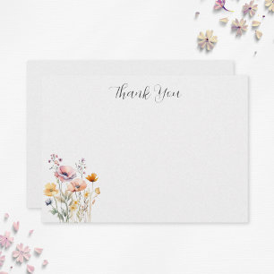 Agradecimiento Floral Acuarela Minimalista