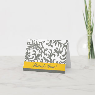 Agradecimiento Floral Amarillo y Gris