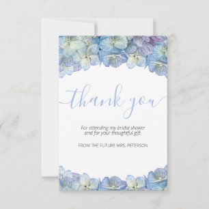 Agradecimiento Floral de Hortensia Azul para Fiest
