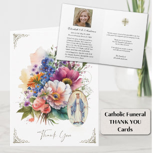 Agradecimiento floral funeral católico María