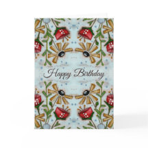 Floral Kaleidoscope - Tarjeta de cumpleaños