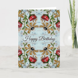 Agradecimiento Floral Kaleidoscope - Tarjeta de cumpleaños