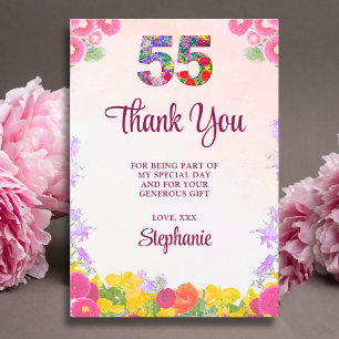 Agradecimiento floral por 55 cumpleaños - Floració