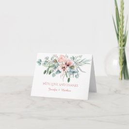 Agradecimiento Floral Rosado Marfil Amapolas Peoní