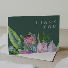 Agradecimiento Floral tropical colorida | Tarjeta de agradecimien