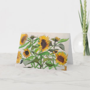 Agradecimiento Flores de la tarjeta de saludo en blanco
