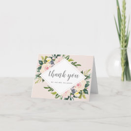 Agradecimiento Flores de Primavera Rubor | Tarjeta de agradecimie
