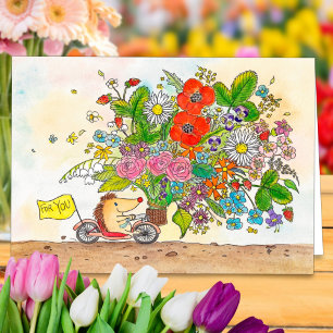 Agradecimiento Flores para usted tarjeta de felicitación de