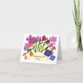 Agradecimiento Flores pensando en usted/ Gracias tarjeta de felic