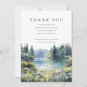 Agradecimiento Flores Silvestres del Bosque Tarjeta de Agradecimi