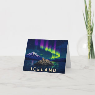 Agradecimiento Focas Luces del Norte Islandia Tarjeta de Agradeci