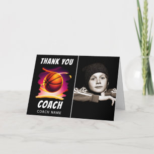 Agradecimiento Foto de Balón de Baloncesto Tarjeta de agradecimie