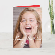 Foto de personalizado, tarjeta de cumpleaños.