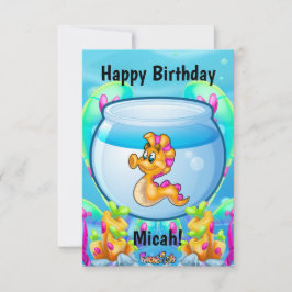 Agradecimiento FriendFish personalizado lindo pez tarjeta de cump