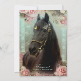 Agradecimiento Friesian Stallion DIAMOND - Tarjeta de saludo