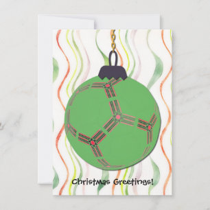Agradecimiento Fun Soccer Ball Tarjeta plana de arte de Ornamento