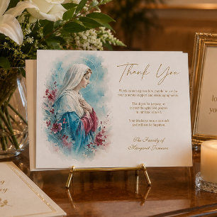 Agradecimiento Funeral Católico Bendita Madre Marí