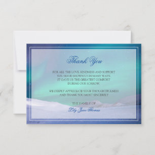 Agradecimiento Funeral de Aurora Gracias Tarjeta Memorial Keepsak