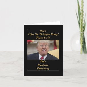 Agradecimiento Funny tarjeta de amor de Trump. tarjeta de amor, c