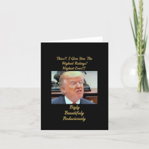 Agradecimiento Funny tarjeta de amor Trump