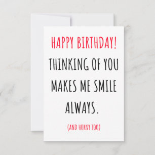 Agradecimiento Funny y traviesa tarjeta de cumpleaños sucia para