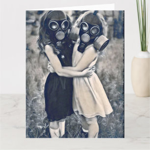 AGRADECIMIENTO GAS MASK AMIGOS HASTA EL FINAL DE LA TARJETA DE RE