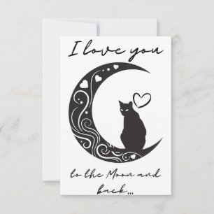 Agradecimiento Gato romántico simple Tarjeta de saludo de Relieve