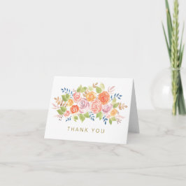 Agradecimiento Genérico de Rosa Dorada Floral Acua