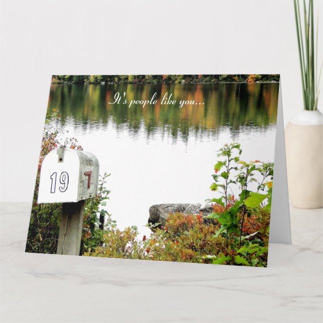 Agradecimiento Gente Como Tú, Tarjeta De Apreciación Voluntaria (Anverso)