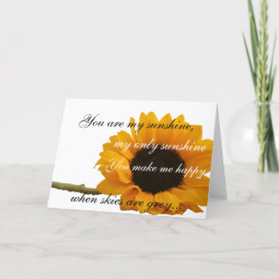 Agradecimiento Girasol usted es mi tarjeta de la sol