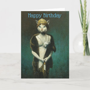 Agradecimiento Glamorosa tarjeta de cumpleaños de Lady Gato