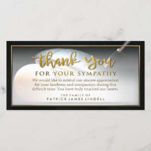 Agradecimiento Golfer Golden Gracias Por Tu Tarjeta De Compasión
